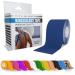Titanium Sports Kinesiology Tape - 5m Roll of Elastic Water Resistant Tape for Support & Muscle Recovery - Quality Sports Tape Dark Blue