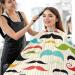 Visesunny Colored Mustache Vintage Barber Cape - Anti-Static Water-Resistant Hair Cutting Bib | Professional Salon Polyester Adjustable Snap Closure - Buy Online on GoSupps.com