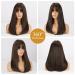 Testar 24 Inch Dark Brown Wig for Black Women | Long Straight Natural Art Hair Wig - Perfect for Everyday & Parties - Buy Online on GoSupps.com