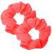 2 pieces neon hair gum scrunchy pop fluorescent coral scratch single -colored scratch ties scrawle hair jewelry scrunching silk for women satin hair tie girls glitter