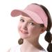 Kids Sun Visors Adjustable Cap - Unisex for Children Athletic Sports Hats UV Protection fit for 5 to 12 Years Old 52-56cm 5-12 Years Pink