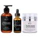 Radha Beauty Avocado Complete Facial Care Kit - 3-in-1 Anti-Aging Set with Cleanser Serum and Moisturizer for Wrinkles and Dark Spots. Day & Night Brightening Skincare Gift Set