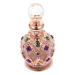Ipetboom Essential Oil Bottle Nail Growth Oil Glass Carafe Diamonds Embedded Bottle Spice Dispenser Essential Oils for Diffusers Aromatherapy Alloy Travel Perfume Spray Bottle 15 ml Golden