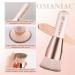 OMANIAC Silver Makeup Brushes - Flat Top Pro Foundation & Concealer Brush for Flawless Blending | Travel-Friendly for Liquid Cream & Powder - Buy Online on GoSupps.com