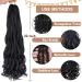 COOKOO 9 Pack 22 French Curl Braids Natural Black Pre Stretched Crochet Braiding Hair | Synthetic Extensions for Boho Box Braids - 1B 22 Inch (Pack of 9) - Buy Online on GoSupps.com