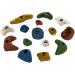 ALPIDEX 15 climbing holds climbing stones 5 holds each in sizes L M and S colored