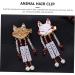 ULDIGI 1 Pair Fox Tassel Clip Tassel Barrette Alligator Hair Clips Animal Hair Clip Chinese Hair Accessories Tassel Hairpin Chinese Tassel Hair Clips Bill Clips Girl Hair Clips - Buy Online on GoSupps.com