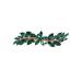 Faship Gorgeous Green Rhinestone Crystal Small Floral Hair Barrette Clip Green / Rose gold plated