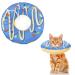 Halinuia Donut Halskrause Cat adjustable cat collar soft anti-bite protective collar protective collar for kitten puppies pets after surgery and injuries (blue-m)