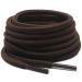 DELELE 2 Pair Round Boot Laces Outdoor Hiking Walking Shoelaces Rope Dual Coloured Striped Shoe Lace Work Shoe Strings 55"Inch (140CM) 07 Dark Brown Coffee