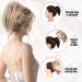 HMD Messy Bun Claw Clip Hair Piece for Women | Wavy Curly Chignon Updo Extension | Tousled Bun Ponytail Scrunchie (27/613) - 1PC - Buy Online on GoSupps.com