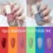 Rainbow Colorful Nail Polish Set - Quick Dry & Long Lasting Nail Varnish - Non-Toxic Water Based Holographic Nail Polish - No Need UV Nail Polish Kit Christmas Gifts for Women Girl (Rainbow Colors) - Buy Online on GoSupps.com