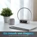 Wilit LED Bedside Lamp with 10W Wireless Charger | Touch Dimmable Light Alarm Clock | 3 Brightness Levels | Gray Night Light for Bedrooms - Buy Online on GoSupps.com