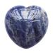 Manekieko Natural Sodalite Palm Worry Carved Heart Love Stone 40mm Crystals and Healing Stones