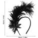 MWOOT Feather Headband 1920s Feathered Fascinator Black Feather Headpiece Artificial Flower Feather Headwear Hair Accessories for Cocktail Wedding Tea Party Decoration - Buy Online on GoSupps.com