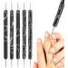 5 Nail Dotting Drawing Tool Dotting Tools Manicure Drill Drawing Nails Brush Miniature Painting Brushes Nail Liner Brush Dotting Pen Multifunctional for Black - Buy Online on GoSupps.com