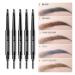 QIC 0.3g Double-Headed Eyebrow Pencil | Waterproof Triangle Refill & Brush | Light Brown Shade | Long-Lasting Eyebrow Pen for Beginner | Cosmetic Eye Makeup Tool - Buy Online on GoSupps.com