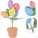 Alipis Easter Eggs Emblems Easter Centerpiece Decoration Egg Bonsai Ornaments Potted Plant Household Picture 2 19.00X7.00X7.00CM - Buy Online on GoSupps.com