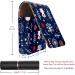 Travel Lipstick Organizer Case | Portable Makeup Bag with Mirror | Christmas Snowflake Design - Buy Online on GoSupps.com