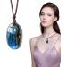 5 Pcs Spiritual Labradorite Necklace - Raw Stone Pendants Necklace for Men Women Healing Gemstone Waterdrop Shape Moonstone Spiritual Stone Pendant Dobooo - Buy Online on GoSupps.com