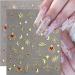 6 Sheets Sun Star Nail Art Stickers Bronzing Moon Decals - DIY 3D Self-Adhesive Nail Designs in Rose Gold & Silver - Acrylic Nail Supplies for Women - Buy Online on GoSupps.com