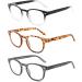 3 Pack Blue Light Blocking Reading Glasses with Spring Hinge - Anti Blue Ray Filter for Men and Women (Mix 3.5x) - Buy Online on GoSupps.com