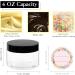 12 Pack 4 Oz BPA-Free Plastic Jars with Lids, Labels - Refillable Body Butter, Cream, Cosmetic Containers - TUZAZO - Buy Online on GoSupps.com