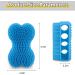 Silicone Exfoliating Body Scrubber with Storage Hooks - Blue | Easy to Clean, Reusable, Deep Cleansing and Skin Revitalizing - Buy Online on GoSupps.com
