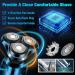 Rotary Shaver for Men Electric Razor Dry Wet Waterproof Rotary Men's Face Shaver Razors Cordless USB Rechargeable for Men Shavers Gift for Husband Father (Blue+3 Replacement Blades) - Buy Online on GoSupps.com