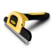 DakPets Pet Deshedding Tool | Professional Cat and Dog Brush for Shedding | Fur Deshedding Brush and Pet Hair Remover for Cats and Dogs | Stainless Steel Cat and Dog Shedding Brush for Pet Grooming Yellow