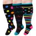 ZfSock compression stockings thick calves men: support stockings women medical compression socks 20-30mmhg oversize men women travel socks 3 couples 4xl colorful