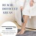 17 Inch Shower Back Scrubber with Long Handle - Exfoliating Body Brush for Men and Women - Non-Slip Handle and Adhesive Hook Included (Black) - Buy Online on GoSupps.com
