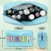 Nylon Waterproof Preppy Makeup Bag - Girls Chenille Letter Portable Travel Organizer for Toiletries and Cosmetics Storage (Blue Hair) - Patches Included - Buy Online on GoSupps.com