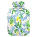 Hot water bottles with cover Floral Lemon hot water bag for pain relief warming hands hot water bed warmer 2 liters