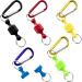 Boao 5 Pieces Magnetic Net Release Holder Net Release Clip Keychain Hook for Fly Fishing Magnet Metal Hooks