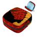 Menstruation pad bag with zipper women's napkin bag tampons collection bags for women and girls (African woman in a traditional turban kente head wrap silhouette) Color 5