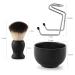 Aethland Men's Shaving Brush Set with 100g Soap | Hair Brush, Solid Wood Handle, Stainless Steel Bowl | Wet Shaving Stand Cream Kit - Buy Online on GoSupps.com