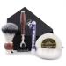 Complete Vintage Style Men's Shaving Set Synthetic Hair Brush Triple Edge Cartridge Razor Engraved Bowl & Soap| Free Alum Stick Pencil. Perfect Set for Men's