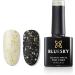 Bluesky Gel Nail Polish No Wipe Matte Flower Top Coat Clear with Gold and White flakest Matte Finish 10ml (Requires curing under UV/LED Lamp) Flower Matte - Buy Online on GoSupps.com