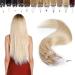 Microring extensions real hair 50cm remy real hair hair extensions loop extensions real hair platinum blond #60 50 strands x 1g/strands (50g)