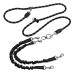 Trhills brad 3m x 14mm double dog leash for 2 dogs adjustable dog leash large medium -sized dog no tangled 360 rotatable splinters double bracket for two dogs black