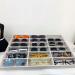 Premium CAIHUASHOPING 18-Slot Gray Glasses Stand & Jewelry Organizer | Stackable Sunglasses Rack with Box Tray for Home Use - Buy Online on GoSupps.com