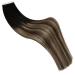 Ugeat Invisible Tape Extensions - Real Hair Black to Chocolate Brown & Caramel 20 Pieces 55 cm 50g - #1B/4/27 Remy Hair - Buy Online on GoSupps.com