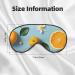 Soft Yellow Blossom & Orange Fruits Eye Mask | Adjustable Breathable Sleep Mask | Light Blocking Double-Sided Design - Buy Online on GoSupps.com