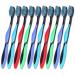 Zumaha compact medium-proof toothbrush man toothbrush for man/woman pack with 10 toothbrushes for deep cleaning stain and plaque removal ergonomic