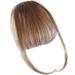 Lesunbak Clip in Bangs Real Hair French Bangs Clip on Fake Bangs Fringe Natural Color Fringe Hairpieces Stylish Neat Bangs Hair Extension for Girls Women brown