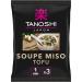 TANOSHI - Soupe Miso Tofu - Soupe Instantan e - 3 Personnes - Sans Glutamate Ajout - 60 9 g