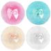 Sibba 4Pcs Large Fluffy Powder Puff 3.5 Inch Ultra Soft Washable Reusable Velour Face Body Powder Puff Loose Powder Puffs Wet Dry Makeup Tool