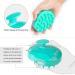 HEETA Hair Scalp Massager Shampoo Brush 2 Pack - Silicone Bristles, Remove Dandruff, Waterproof Hair Scrubber for Men & Women - Green & Black - Buy Online on GoSupps.com