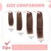 Vlasy Copper Brown Clip in Hair Extensions 14 Inch - Seamless Natural Human Hair Weft Extensions for Women - Buy Online on GoSupps.com
